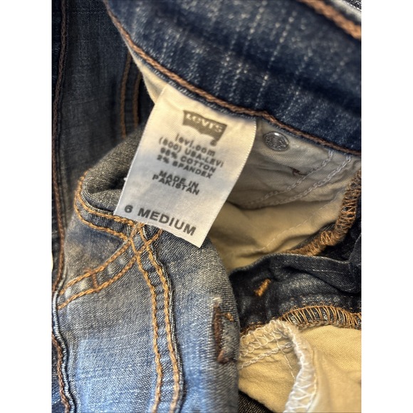 Women's Levi's Perfectly Slimming 512 Bootcut Size 6M‎ Dark Wash 90's Y2K Retro - Picture 6 of 6